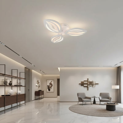 LED lustr s dálkovým ovládáním ORCHID 40W, 3 okvětní lístky, Studené/Teplé/Neutrální světlo, Stmívatelné, Bílá