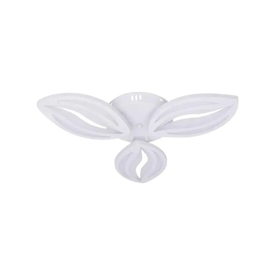 LED lustr s dálkovým ovládáním orchidejí, 39W, 3 okvětní lístky, chladné/horké/neutrální světlo, nestabilní, bílé