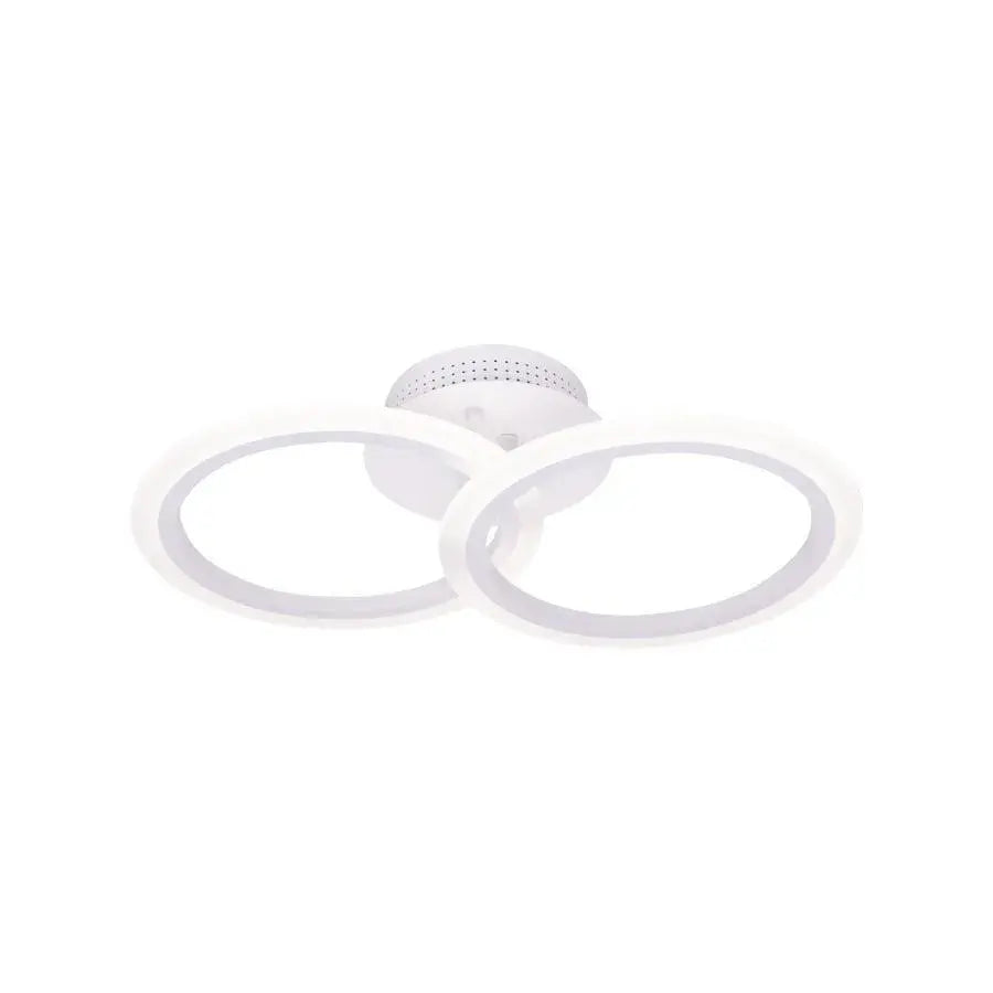 LED CHANDIER s dálkovým ovládáním Betty, 28W, 2 kruhy, chladné/horké/neutrální světlo, nestabilní, bílá