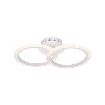 LED CHANDIER s dálkovým ovládáním Betty, 28W, 2 kruhy, chladné/horké/neutrální světlo, nestabilní, bílá