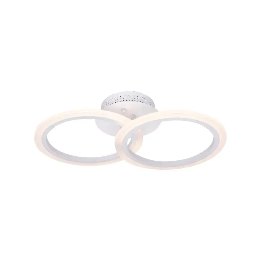 LED CHANDIER s dálkovým ovládáním Betty, 28W, 2 kruhy, chladné/horké/neutrální světlo, nestabilní, bílá