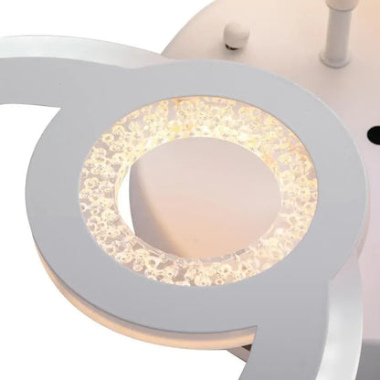 LED CHANDIER s Kadeovým dálkovým ovládáním, 80W, 3 kruhy, chladné/horké/neutrální světlo, nestabilní, bílé