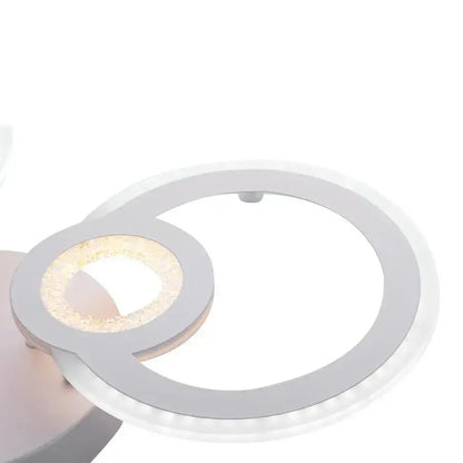 LED CHANDIER s Kadeovým dálkovým ovládáním, 80W, 3 kruhy, chladné/horké/neutrální světlo, nestabilní, bílé