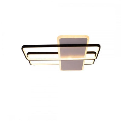LED CHANDIER s dálkovým ovládáním Carolina 76W Superponované čtverce studené/horké/neutrální černé bílé