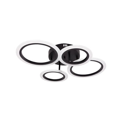 LED chtíč s Nathaniel Remote Control 4 Circles 44W Cold/Hot/Neutral Black Black