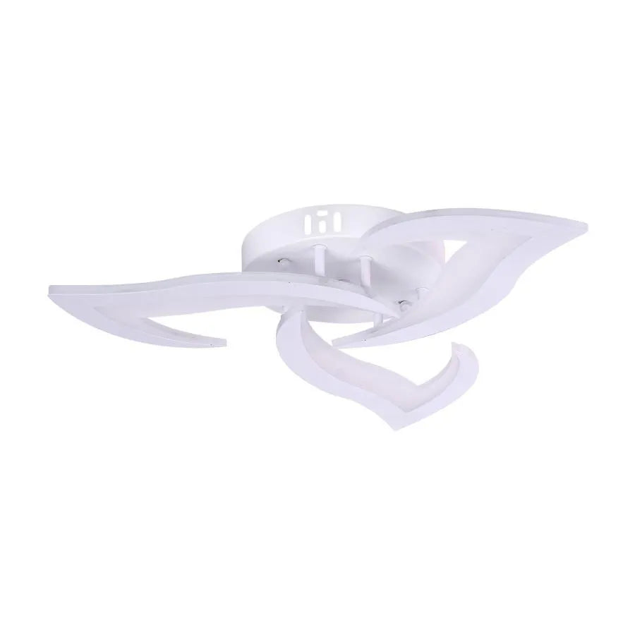 LED chtíč s dálkovým ovládáním lotosu, 48W, 3 okvětní lístky, chladné/horké/neutrální světlo, nestabilní, bílé