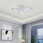 LED chtíč s dálkovým ovládáním lotosu, 48W, 3 okvětní lístky, chladné/horké/neutrální světlo, nestabilní, bílé