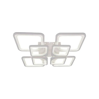 LED CHANDIER s dálkovým ovládáním, Zoe, 8 čtverců, 135W, studené/horké/neutrální světlo, nestabilní, bílá