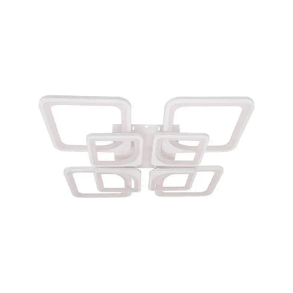 LED CHANDIER s dálkovým ovládáním, Zoe, 8 čtverců, 135W, studené/horké/neutrální světlo, nestabilní, bílá
