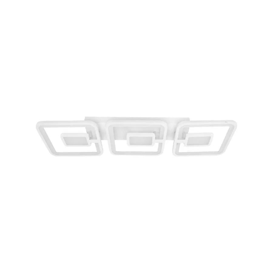 LED CHANDIER s dálkovým ovládáním, Felix, 3 čtverce, 77 W, studené/horké/neutrální světlo, nestabilní, bílá