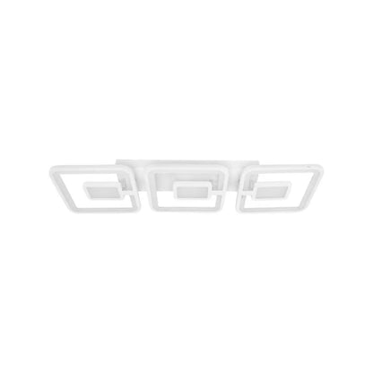 LED CHANDIER s dálkovým ovládáním, Felix, 3 čtverce, 77 W, studené/horké/neutrální světlo, nestabilní, bílá