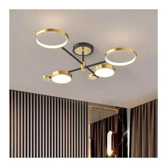 LED CHANDIER se skupinami dálkového ovládání, 80 W, Nelaskatel, černé a zlaté