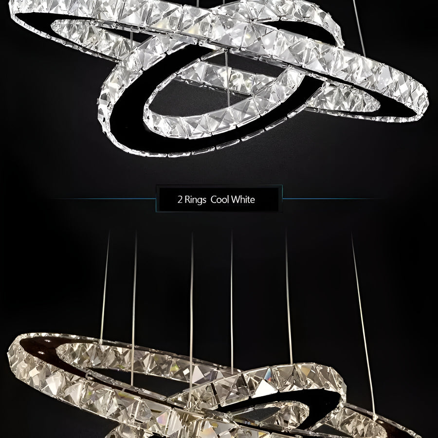 LED LED LED LUMINIS, 58W, Crystal and Metal, Dimable, Nastavitelná výška, chlad/teplé/neutrální světlo, luxusní osvětlení