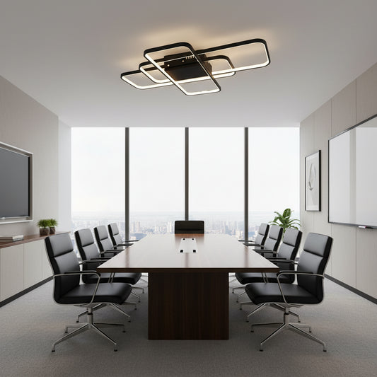 LED lustr s dálkovým ovládáním AXIS 95W, 3 Elements, Studené/Teplé/Neutrální světlo, Stmívatelné, Černá