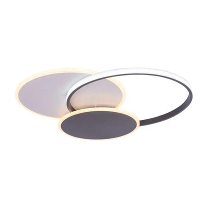 LED CHANDIER s MENSA dálkovým ovládáním, 144W, bílá s černou, akrylovou, Daisy
