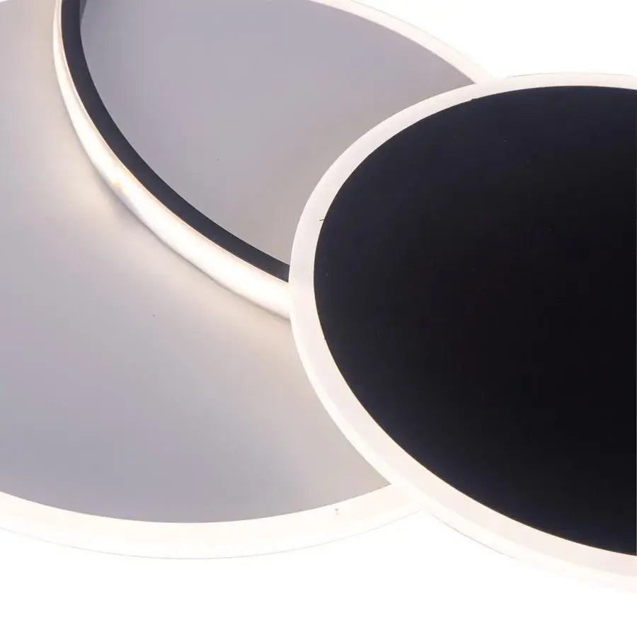 LED CHANDIER s MENSA dálkovým ovládáním, 144W, bílá s černou, akrylovou, Daisy