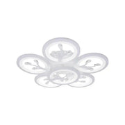 LED CHANDIER s dálkovým ovládáním Daisy, 6 položek, 72W, studené/horké/neutrální světlo, nestabilní, bílá s křišťálem