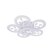 LED CHANDIER s dálkovým ovládáním Daisy, 6 položek, 72W, studené/horké/neutrální světlo, nestabilní, bílá s křišťálem