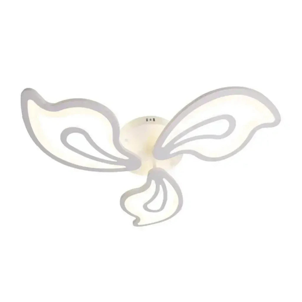 LED CHANDIER se slavným dálkovým ovládáním, 68W, 3 okvětní lístky, nachlazení/horké/neutrální světlo, nestabilní, bílé