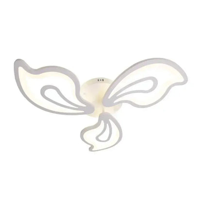 LED CHANDIER se slavným dálkovým ovládáním, 68W, 3 okvětní lístky, nachlazení/horké/neutrální světlo, nestabilní, bílé