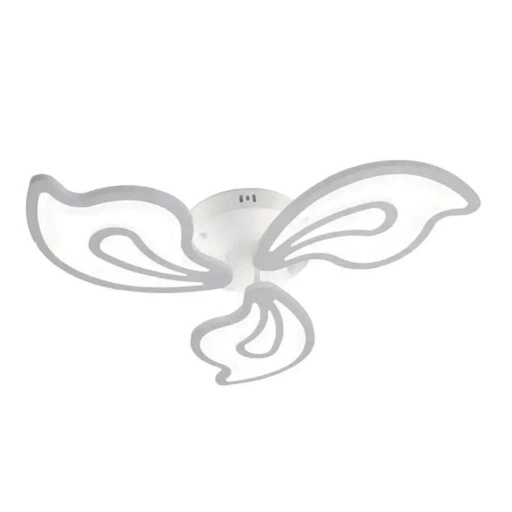 LED CHANDIER se slavným dálkovým ovládáním, 68W, 3 okvětní lístky, nachlazení/horké/neutrální světlo, nestabilní, bílé