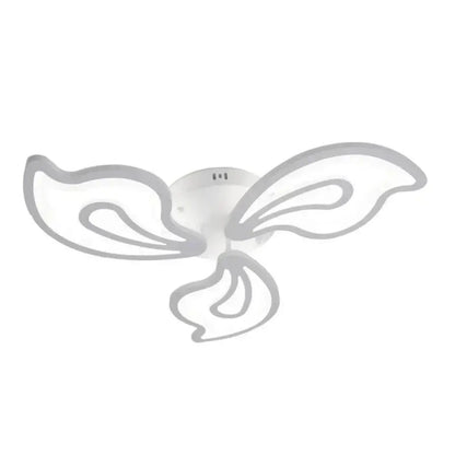 LED CHANDIER se slavným dálkovým ovládáním, 68W, 3 okvětní lístky, nachlazení/horké/neutrální světlo, nestabilní, bílé