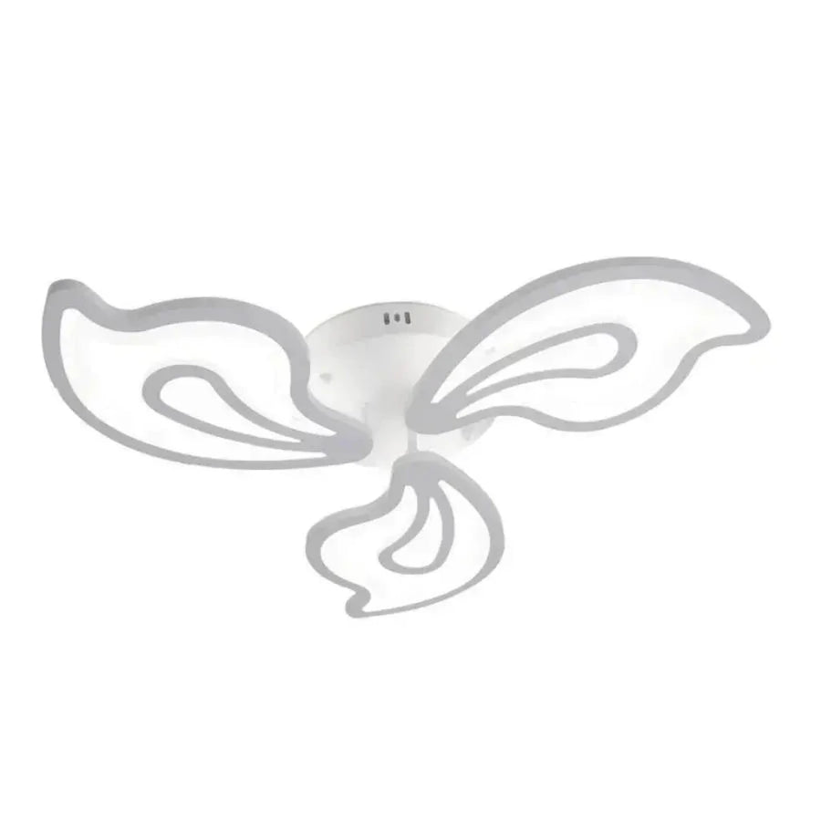 LED CHANDIER se slavným dálkovým ovládáním, 68W, 3 okvětní lístky, nachlazení/horké/neutrální světlo, nestabilní, bílé