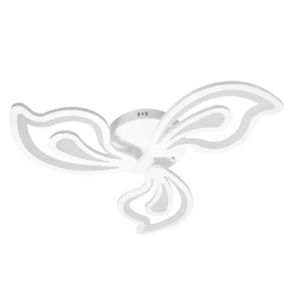 LED CHANDIER se slavným dálkovým ovládáním, 68W, 3 okvětní lístky, nachlazení/horké/neutrální světlo, nestabilní, bílé