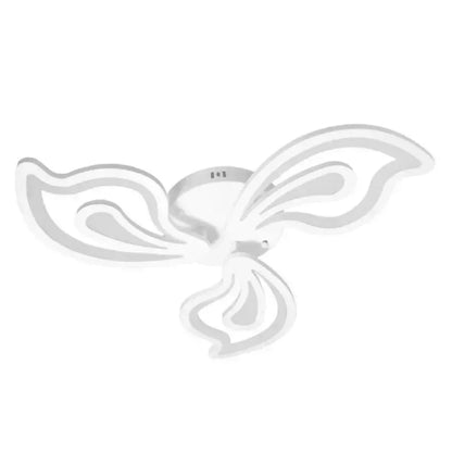 LED CHANDIER se slavným dálkovým ovládáním, 68W, 3 okvětní lístky, nachlazení/horké/neutrální světlo, nestabilní, bílé