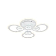 LED CHANDIER s Kadeovým dálkovým ovládáním, 72W, 4 kruhy, studené/horké/neutrální světlo, nestabilní, bílá