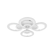 LED CHANDIER s Kadeovým dálkovým ovládáním, 72W, 4 kruhy, studené/horké/neutrální světlo, nestabilní, bílá