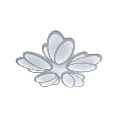 LED CHANDIER s dálkovým ovládáním tulipánu, 73W, 5 okvětních lístků, studené/horké/neutrální světlo, nestabilní, bílé