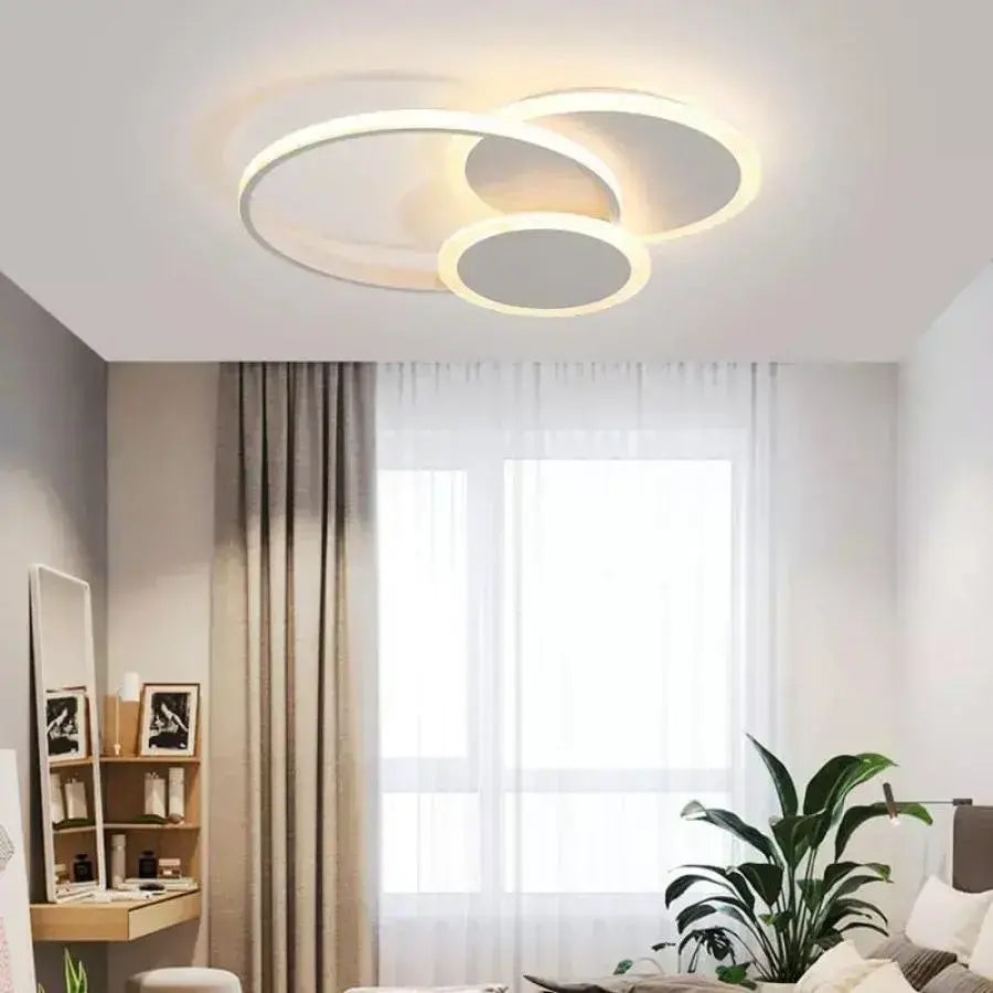LED CHANDIER se Silvian dálkovým ovládáním se 3 kruhy 58W Cold/Hot/White Neutral White