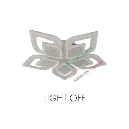 LED CHANDIER s dálkovým ovládáním Dalia, 170W, 5 okvětních lístků, chladné/horké/neutrální světlo, nestabilní, bílé