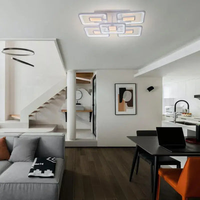 LED chtíč s dálkovým ovládáním, Felix, 5 čtverců, 107 W, studené/horké/neutrální světlo, nestabilní, bílá