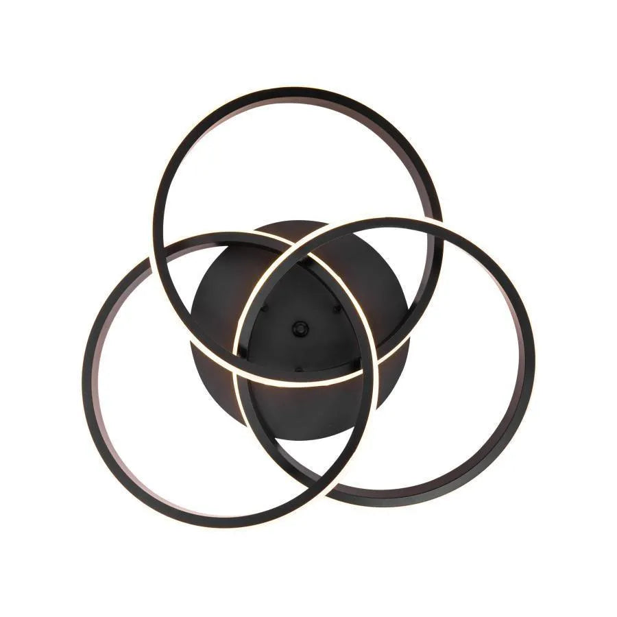 LED LED vektor Vortex, 96W, kovový, diamteru 40 cm, černá, vzdálená, studená/teplá/neutrální světlo