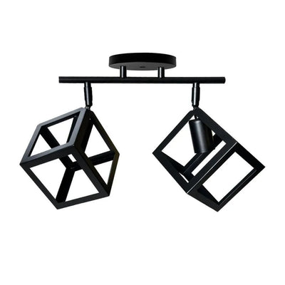 Tvar Lustra Cub, Struktur Duo, 2xe27, černý, kov