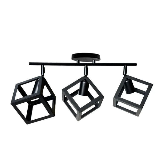Lustr FORMA CUB -STRUKTUR Trio, 3xE27, černý, kovový Průmyslové lustry Výchozí název Alessandro Design