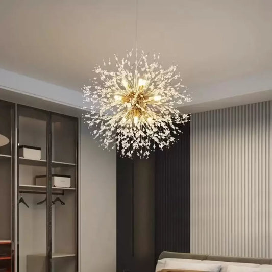 Schönbrunn Crystal Chandelier, 6x G9, průměr 38 cm, lesklý zlato, elegantní design