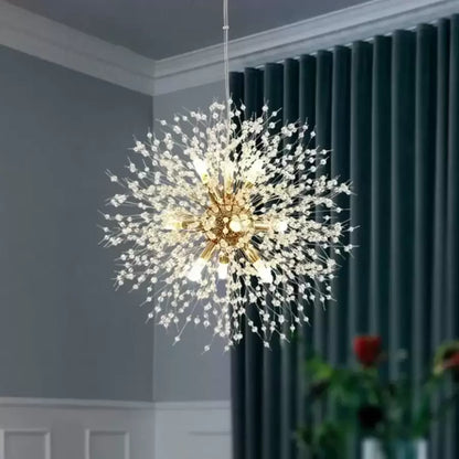Schönbrunn Crystal Chandelier, 6x G9, průměr 38 cm, lesklý zlato, elegantní design