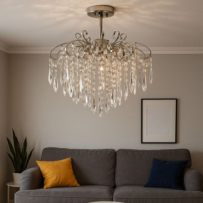 Cristal Chandier Ego 5x E27, průměr 47 cm, lesklý chrom