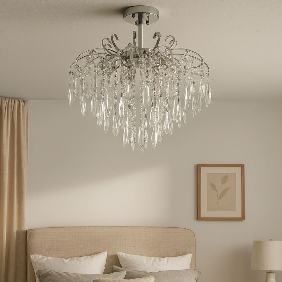 Cristal Chandier Ego 5x E27, průměr 47 cm, lesklý chrom