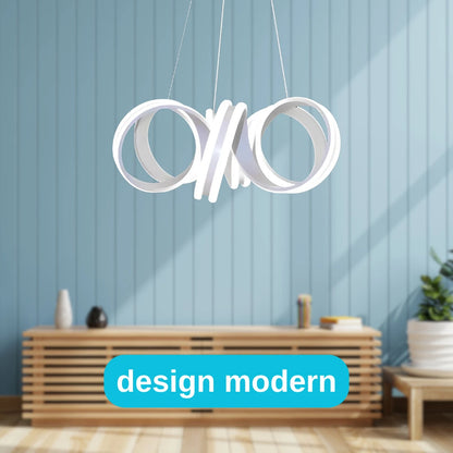 LED chtíč zavěšená s nekonečným dálkovým ovládáním, 180 W, nastavitelná výška, studená/horká/neutrální světlo, sedmikráska, bílá