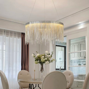 LED Tobias Chanderier s dálkovým ovládáním, breakálním, průměrem 50 cm, chrom
