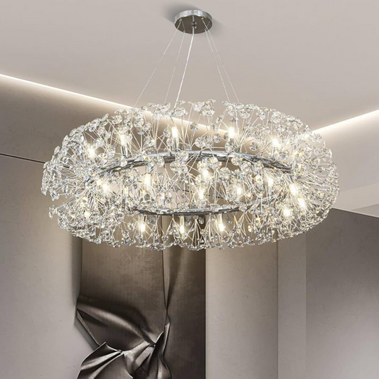 Crystal Chanderier minuta 12x G9, průměr 60 cm, lesklý chrom, nastavitelná výška