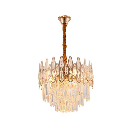 Crystal Chanderier Alhambra Petito 3x E14, průměr 30 cm, lesklé zlato, nastavitelná výška