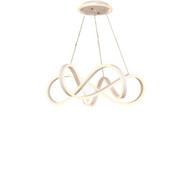LED chtíč zavěšená s nekonečným halo, 138W dálkovým ovládáním, nastavitelnou výškou, chlad/horké/neutrální světlo, Daisy, bílá