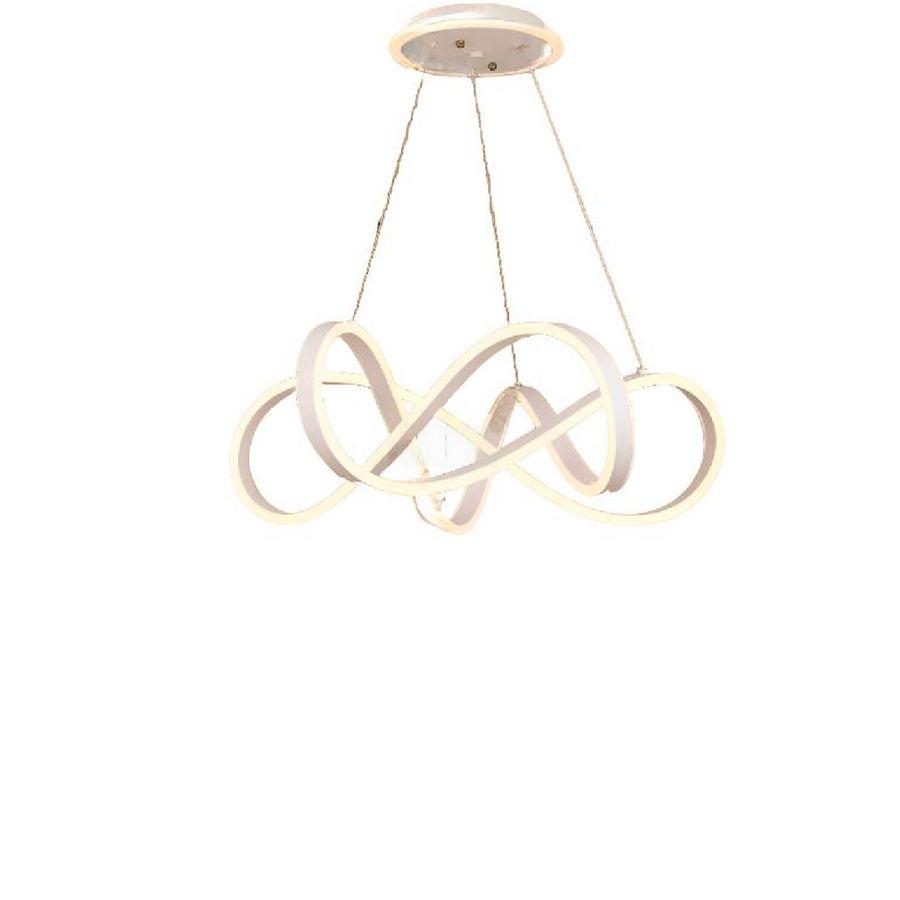 LED chtíč zavěšená s nekonečným halo, 138W dálkovým ovládáním, nastavitelnou výškou, chlad/horké/neutrální světlo, Daisy, bílá