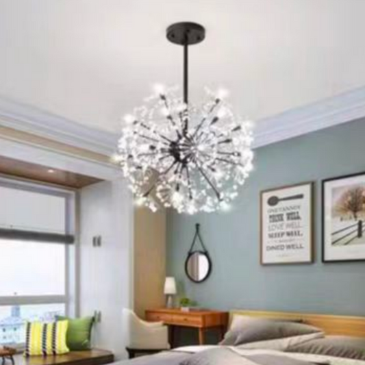 Crystal Chandier Petalo Amadeo, průměr 49 cm, 18xg4, černá