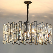 Crystal Chandier Melitina 6xe27, průměr 49 cm, černá, nastavitelná výška
